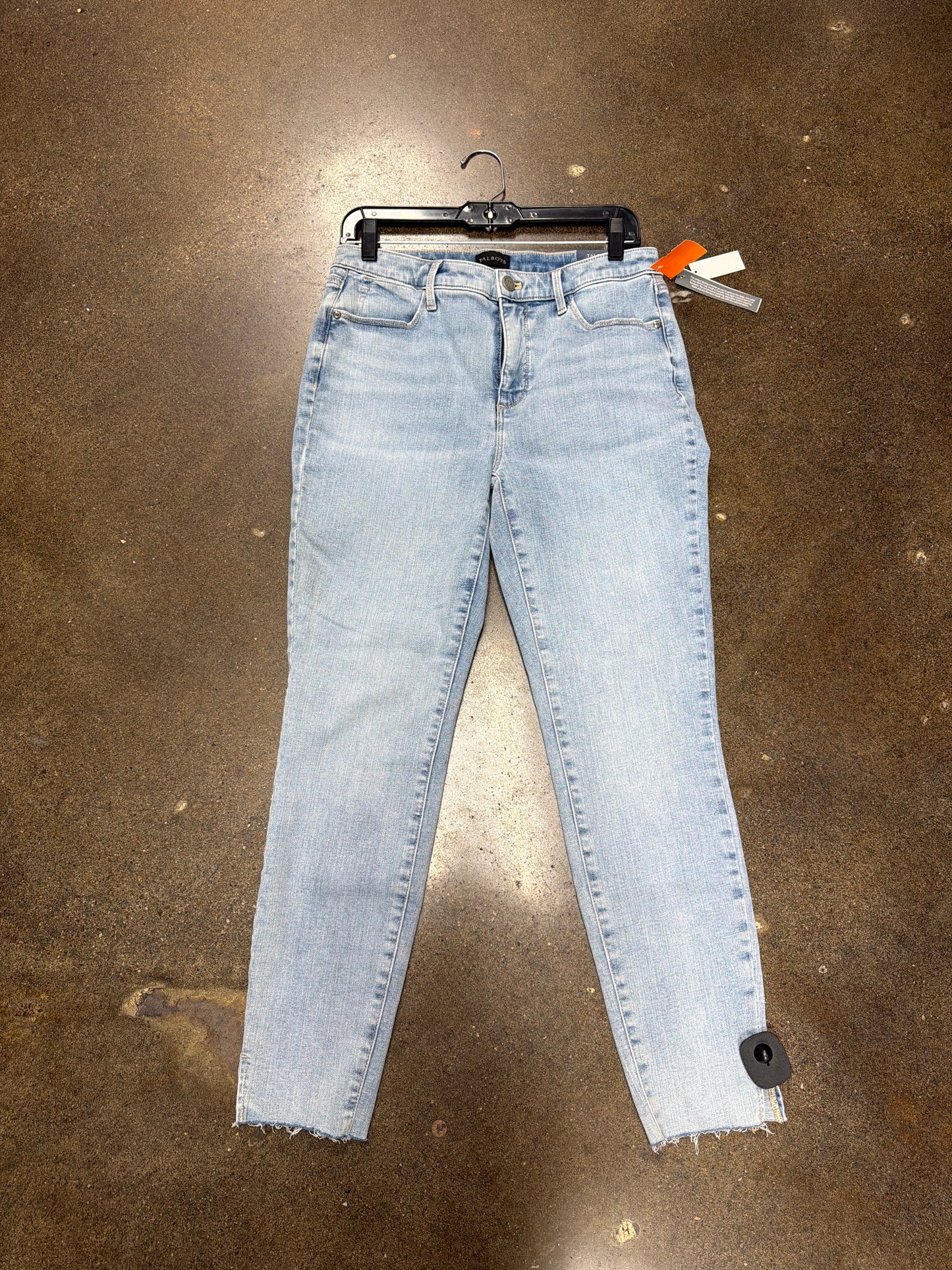 Jeans Skinny By Talbots In Blue Denim, Size:8