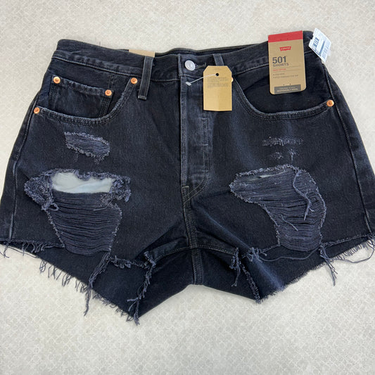 Shorts By Levis In Black Denim, Size:10