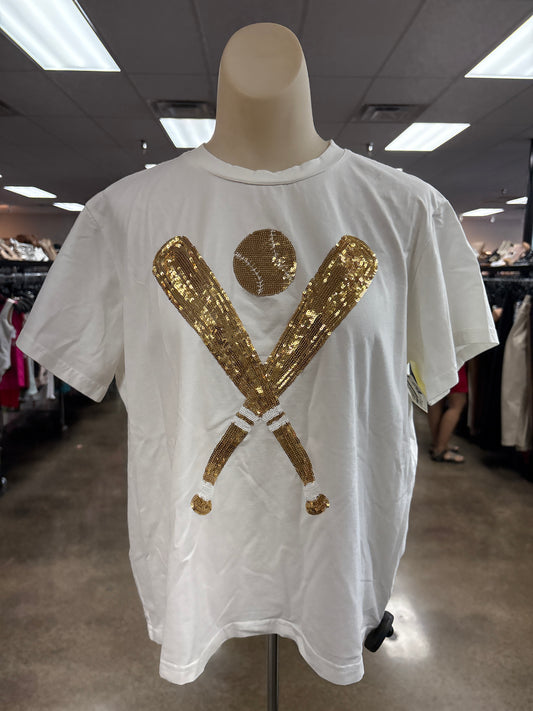 Top Ss By Queen Of Sparkles In White, Size:S