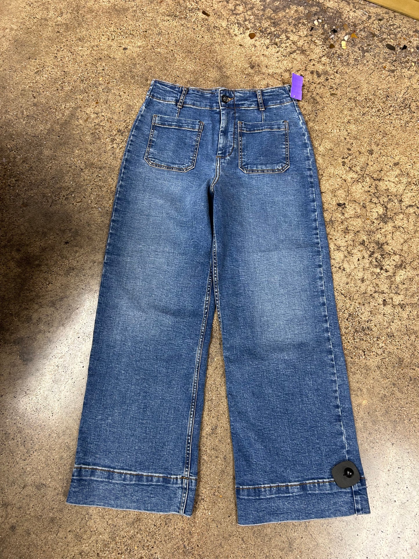 Jeans Wide Leg By Bagatelle In Blue Denim, Size:6
