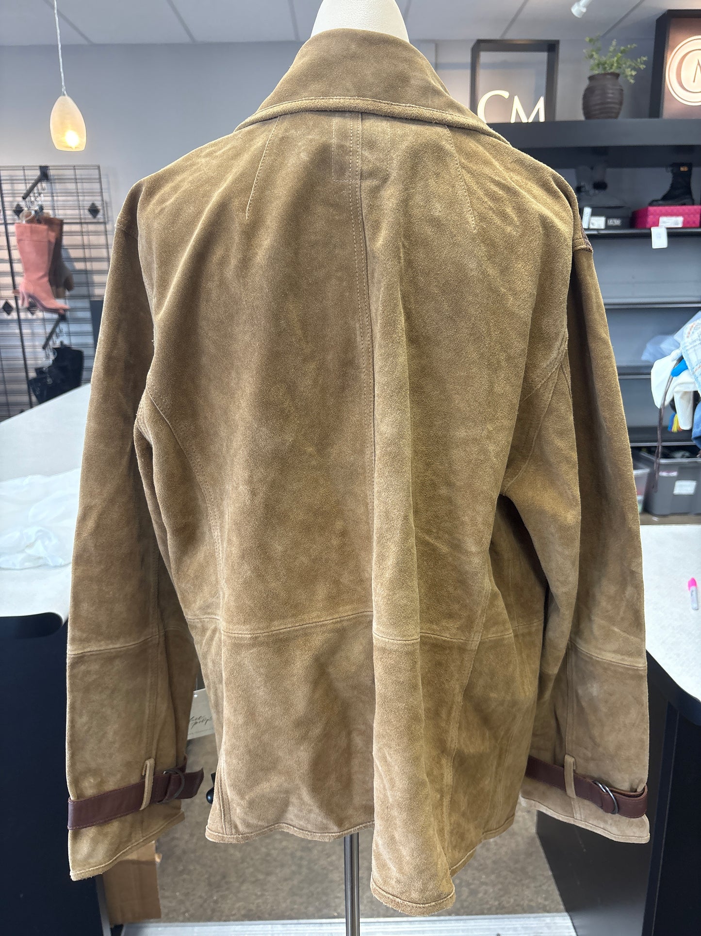 Jacket Leather By We The Free In Tan, Size: M
