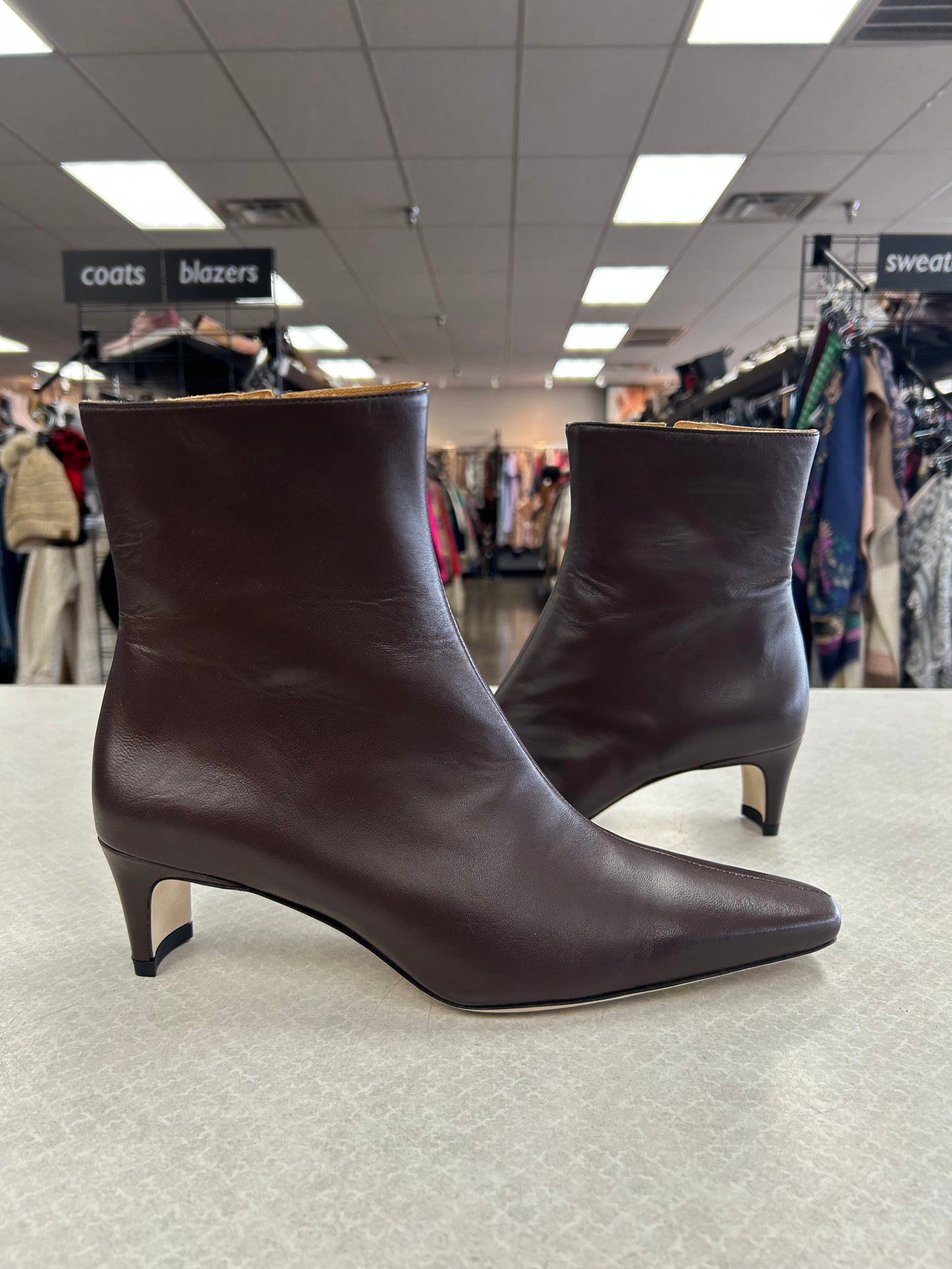 Boots Ankle Heels By Cma In Brown, Size:8