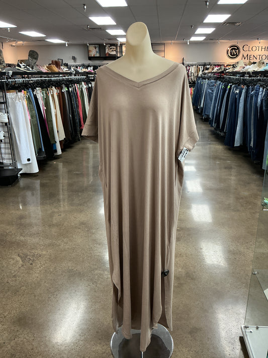 Dress Casual Maxi By Zenana In Tan, Size:1X
