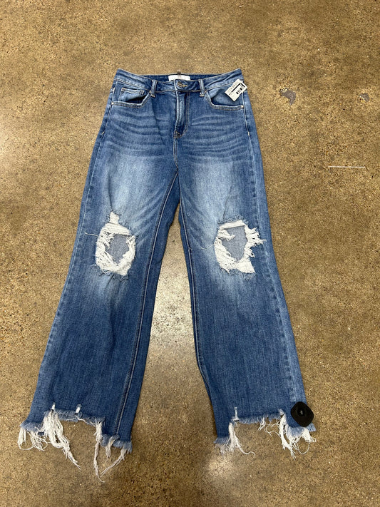 Jeans Wide Leg By Risen In Blue Denim, Size:4