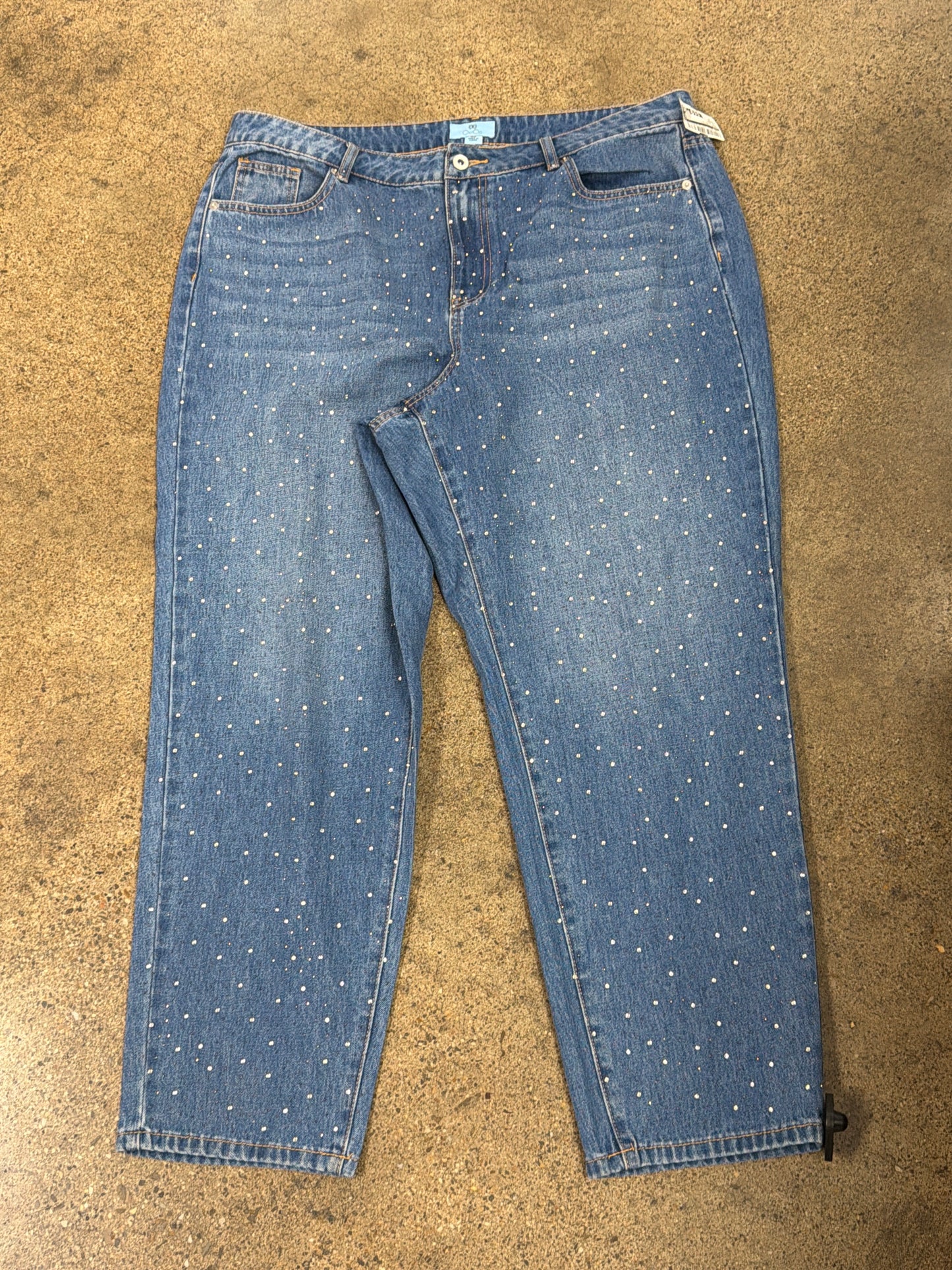 Jeans Straight By Cece In Blue Denim, Size:16