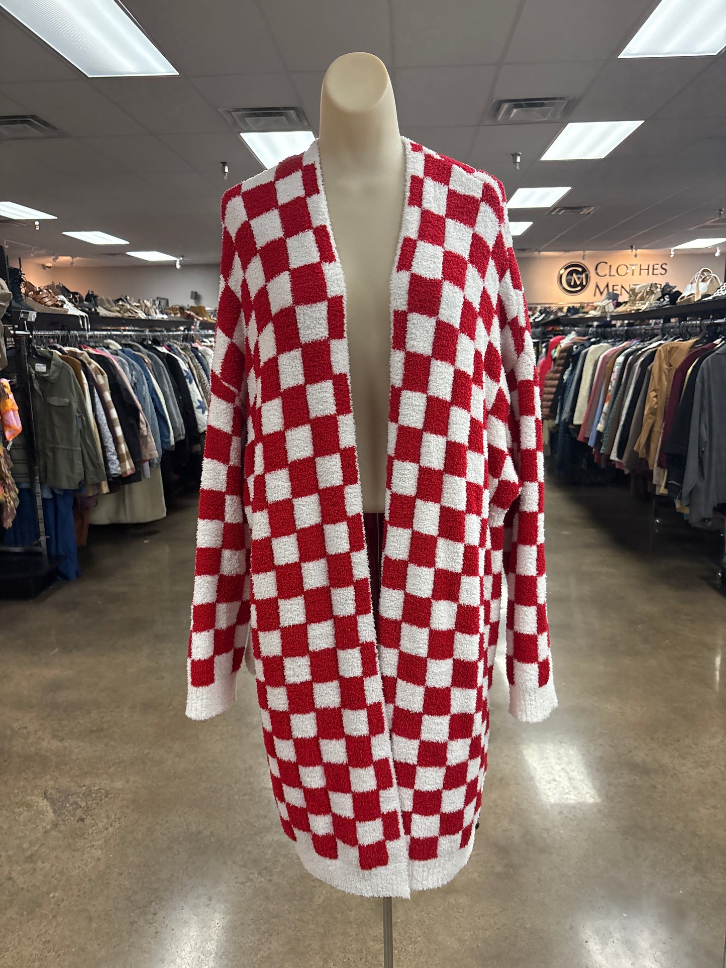 Sweater Cardigan By Blakeley In Red & White, Size:Sp