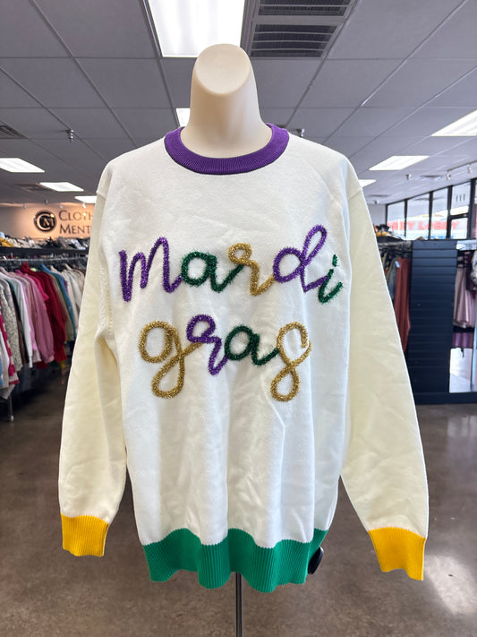 Sweater By Cma In White, Size:Xl