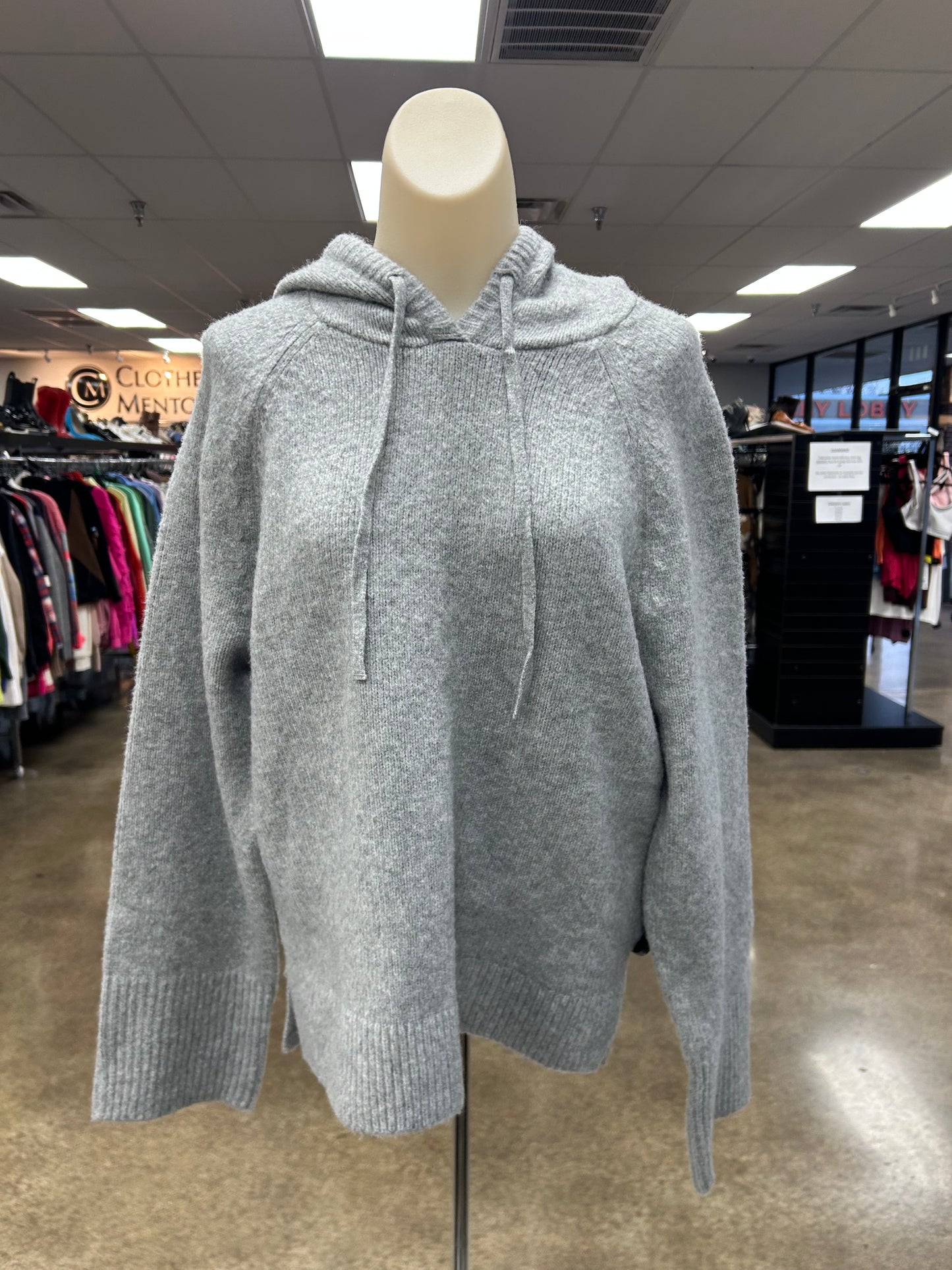 Sweatshirt Hoodie By Abercrombie And Fitch In Grey, Size:S