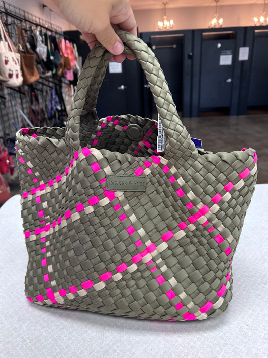 Tote By Clothes Mentor In Green & Pink, Size:Medium