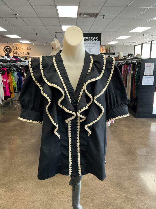 Top Ss By Entro In Black & Cream, Size:L
