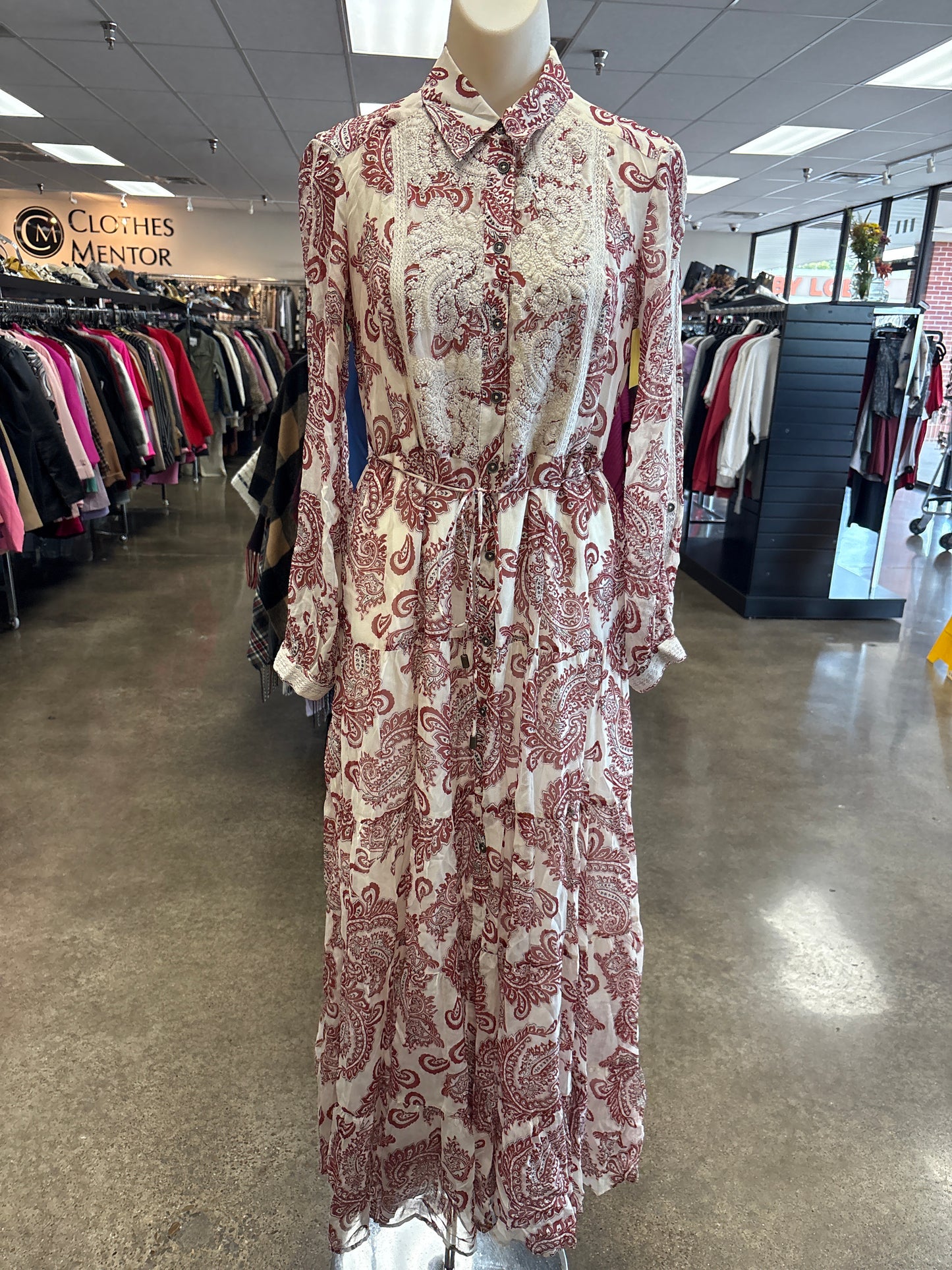 Dress Casual Maxi By Anthropologie In Paisley Print, Size:Xsp