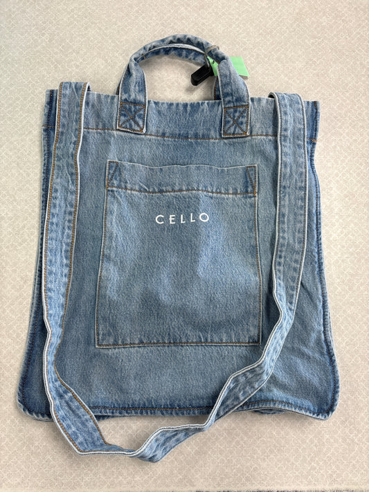 Tote By Cello In Blue Denim, Size:Medium