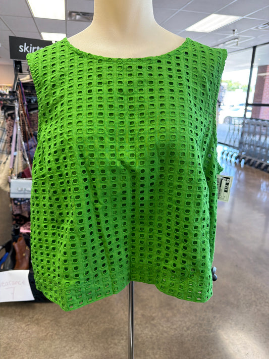 Top Sleeveless By Target-Designer In Green, Size:Xl