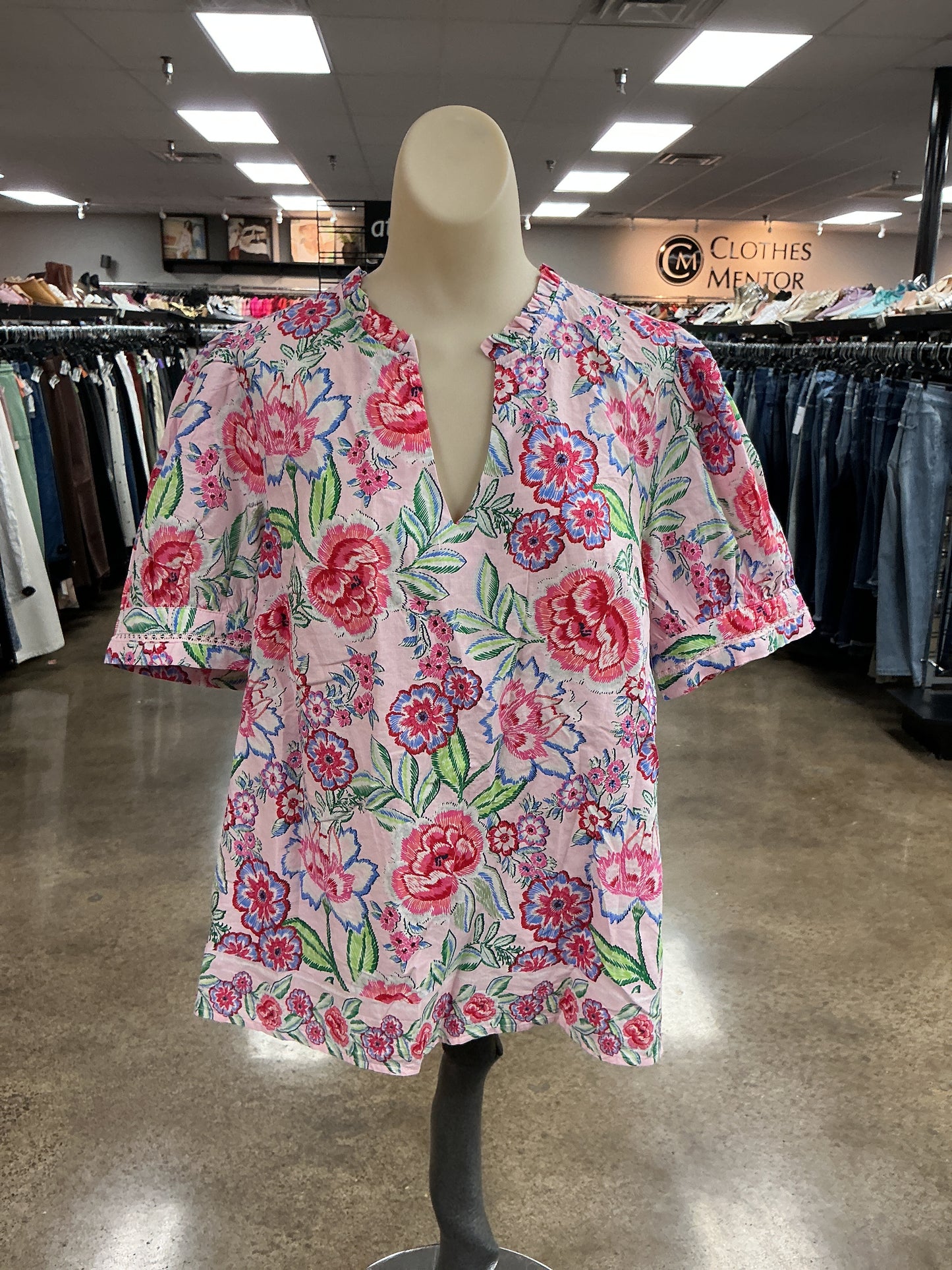 Top Ss By Crown And Ivy In Pink, Size:1X