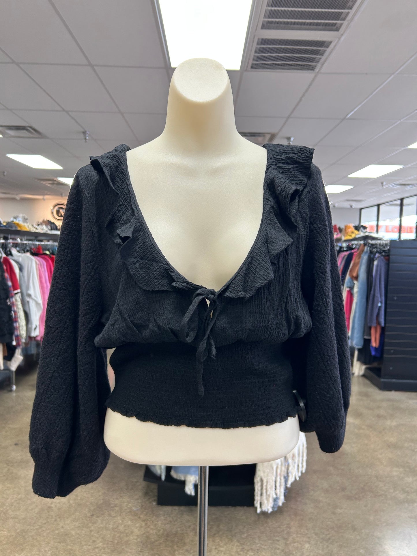 Top Ls By Free People In Black, Size:M