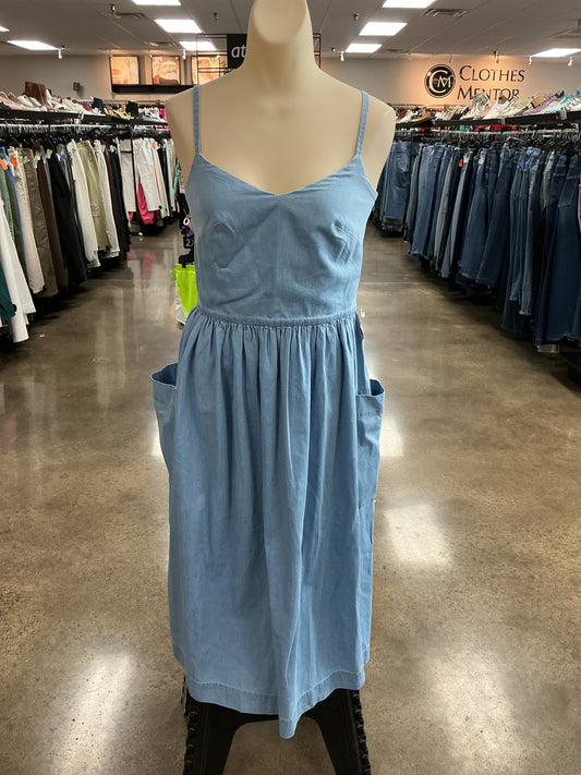 Dress Casual Midi By Clothes Mentor In Blue Denim, Size:Xs