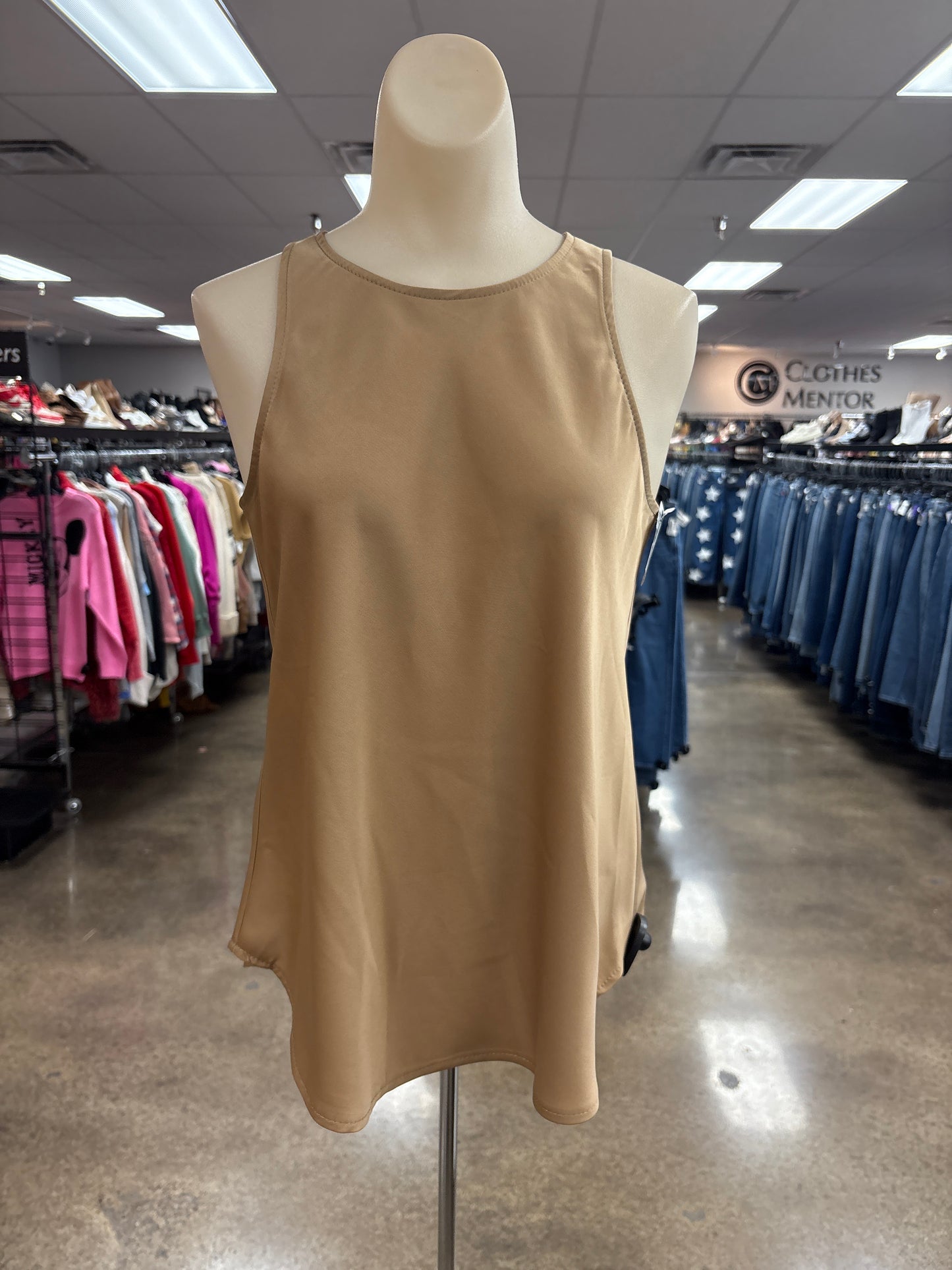 Tank Top By   Clothes Mentor In Gold, Size:S