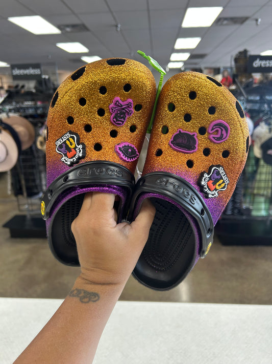 Shoes Flats By Crocs In Orange & Purple, Size:7