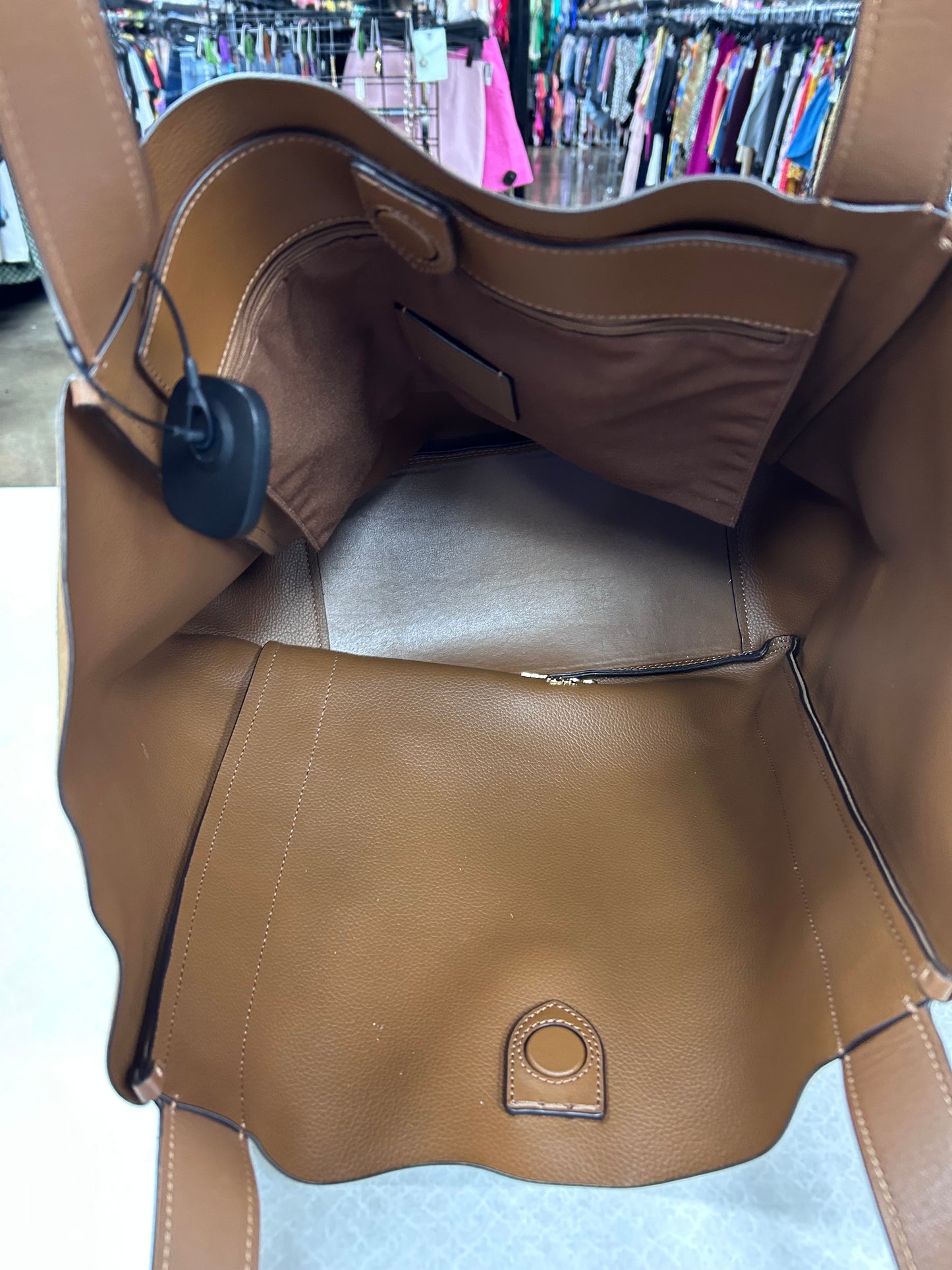 Tote Designer By Coach In Tan, Size:Large