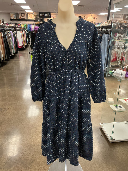 Dress Casual Maxi By Madewell In Blue & White, Size:M