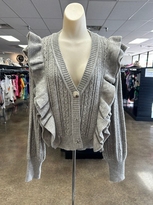 Sweater Cardigan By Cmc In Grey, Size:M