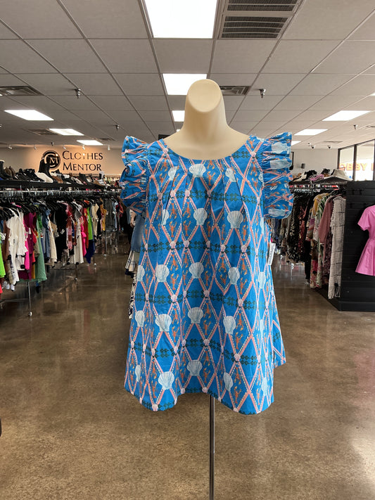 Top Sleeveless By Clothes Mentor In Blue, Size:L
