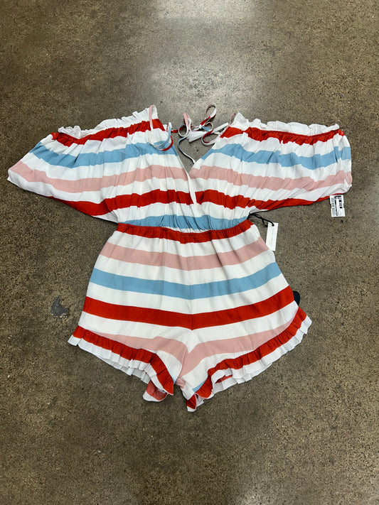 Romper By Lovers & Friends In Blue & Red & White, Size:L