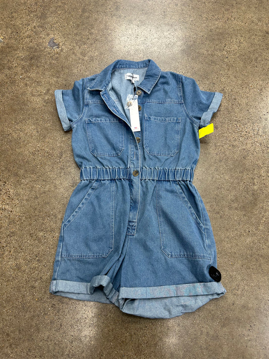 Romper By Vigoss In Blue Denim, Size:L
