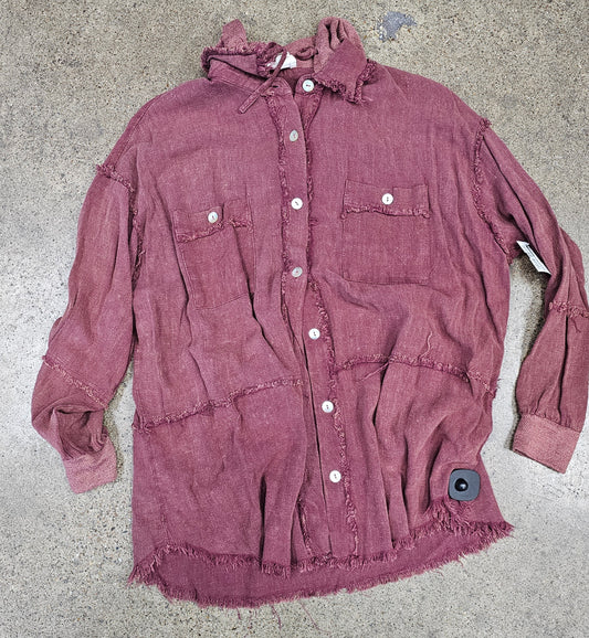 Top Ls By Fantastic Fawn In Maroon, Size:M