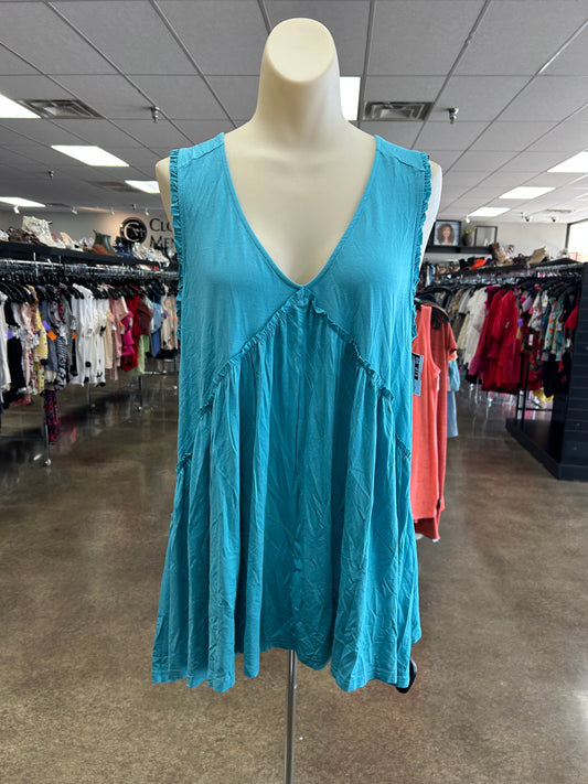 Top Sleeveless By Kori America In Teal, Size:S
