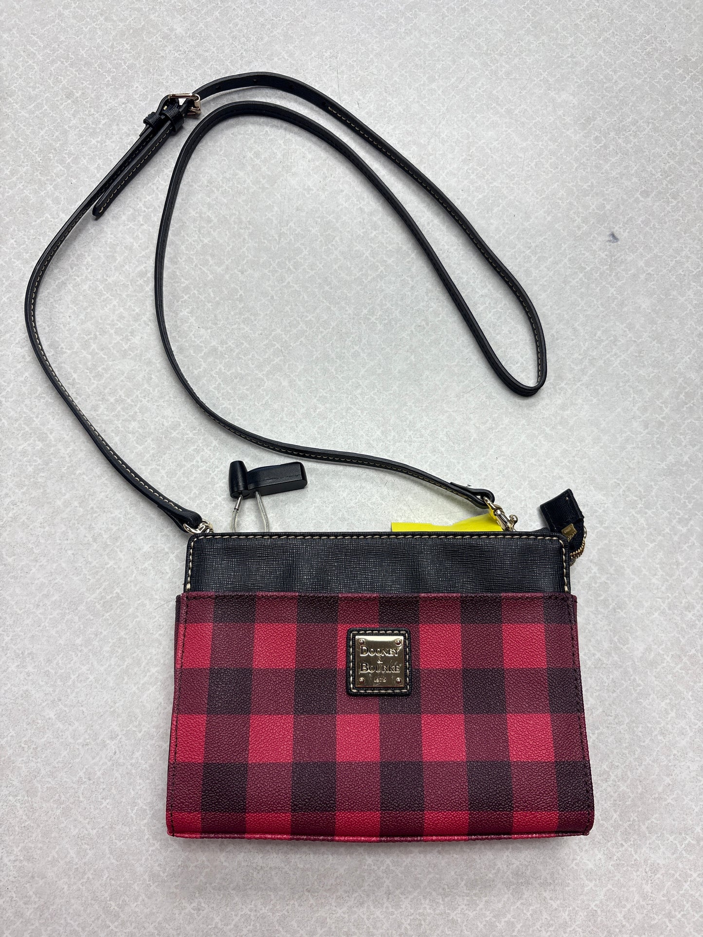 Crossbody Designer By Dooney And Bourke In Black & Red, Size:Small