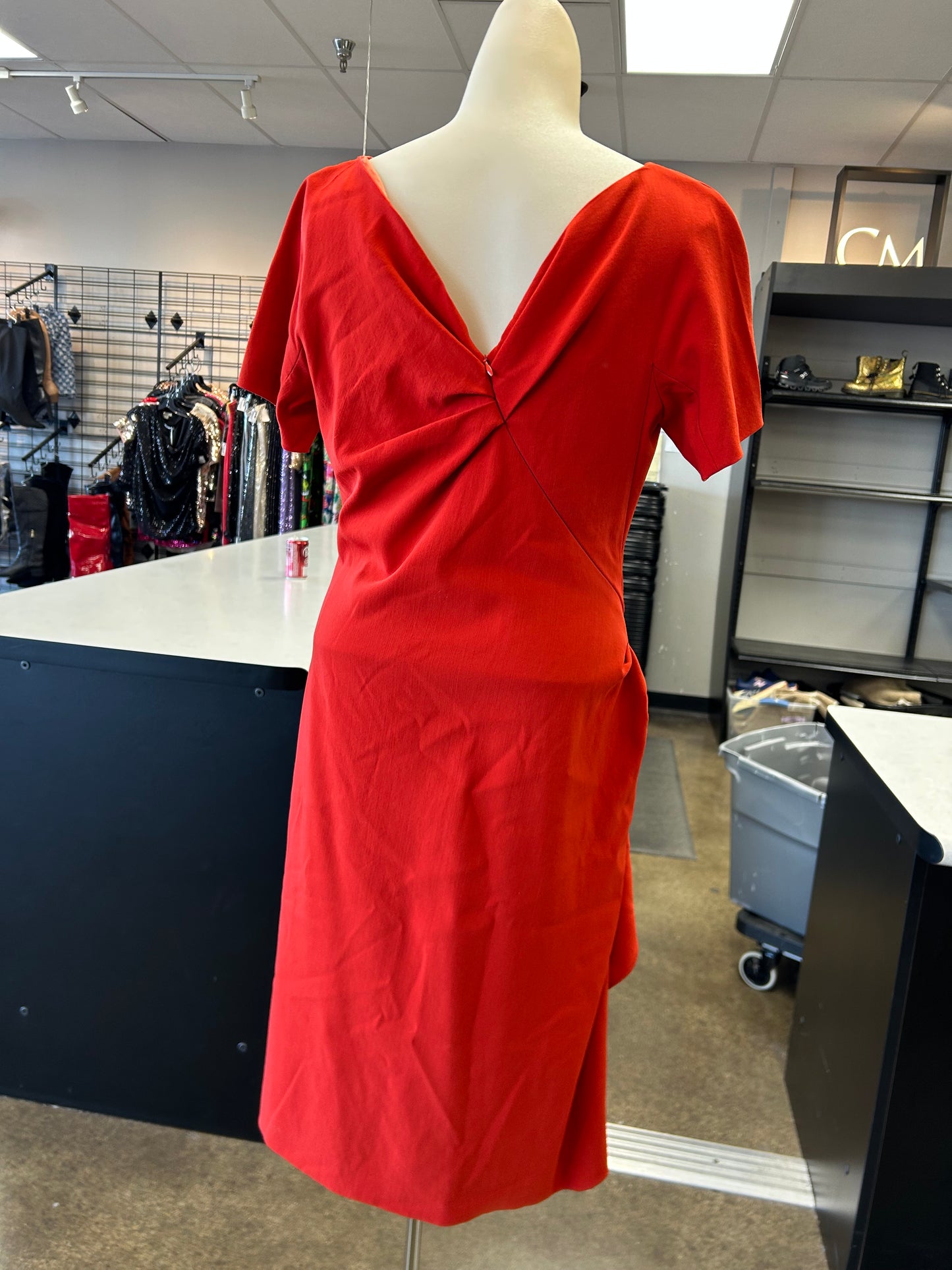 Dress Designer By Escada In Red, Size:M