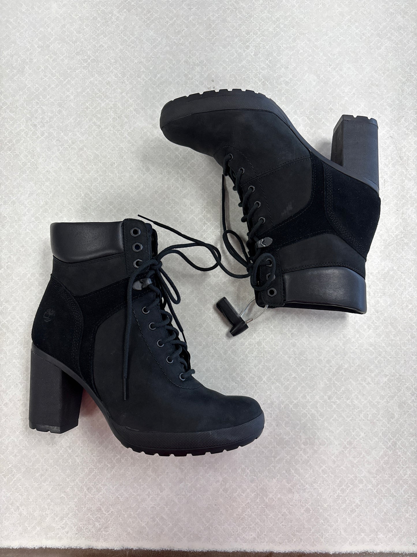 Boots Ankle Heels By Timberland In Black, Size:9.5