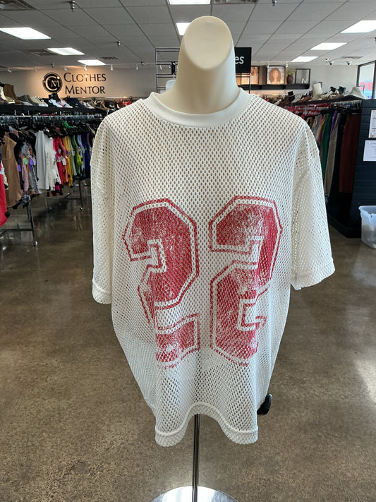Top Ss By H&M In Red & White, Size:S