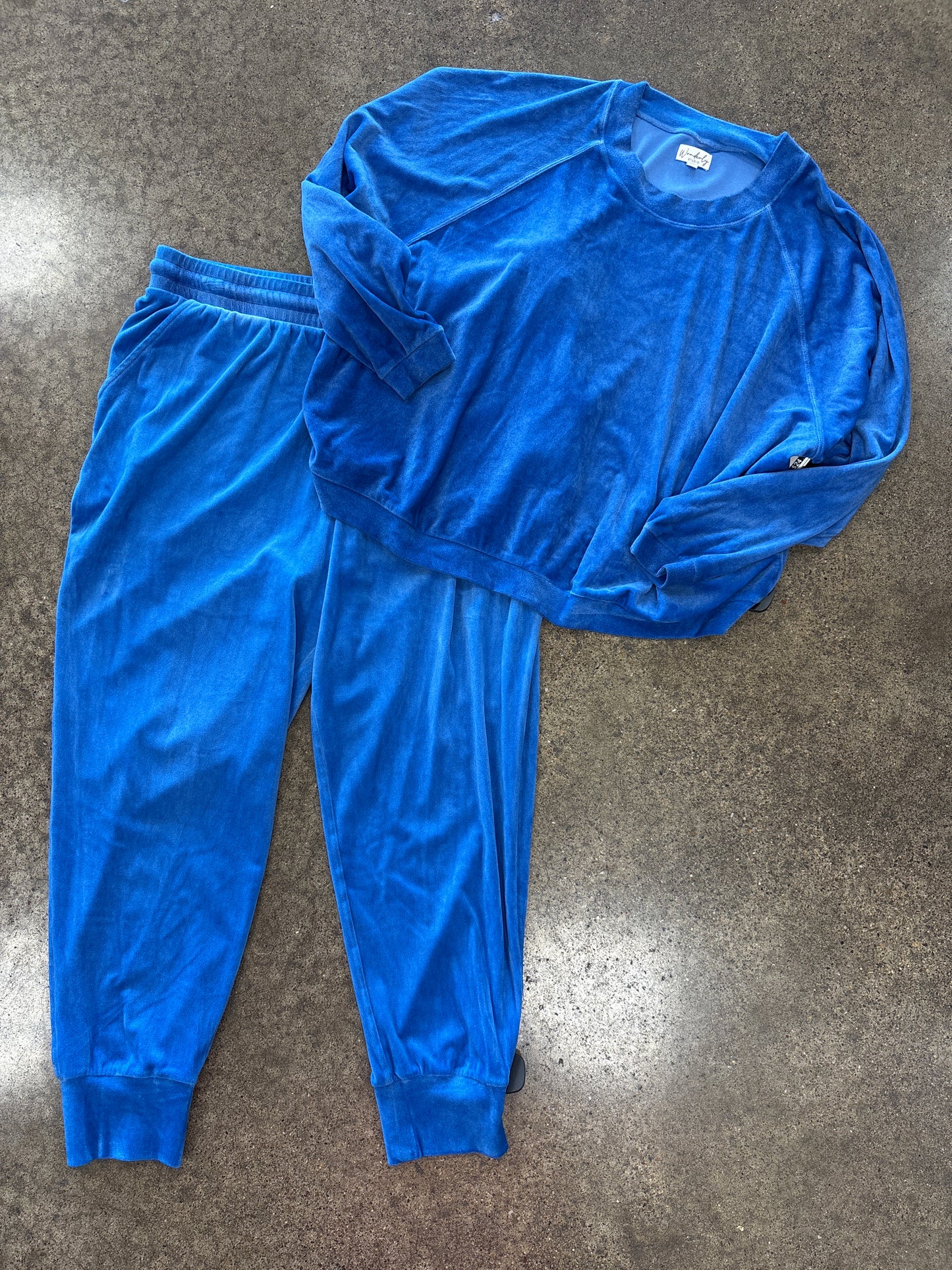Lounge Set Pants By Wonderly In Blue, Size:3X