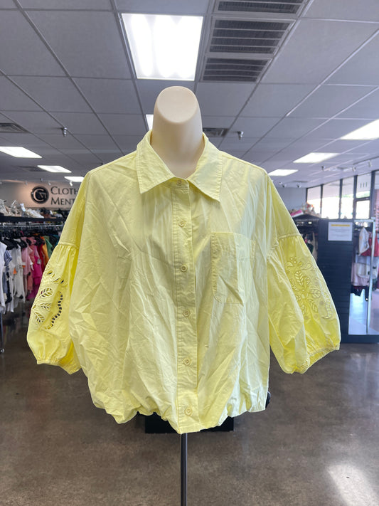 Top Ss By Clothes Mentor In Yellow, Size:L