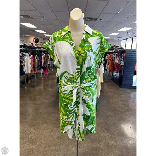 Dress Casual Short By Karlie In Green & White, Size: S