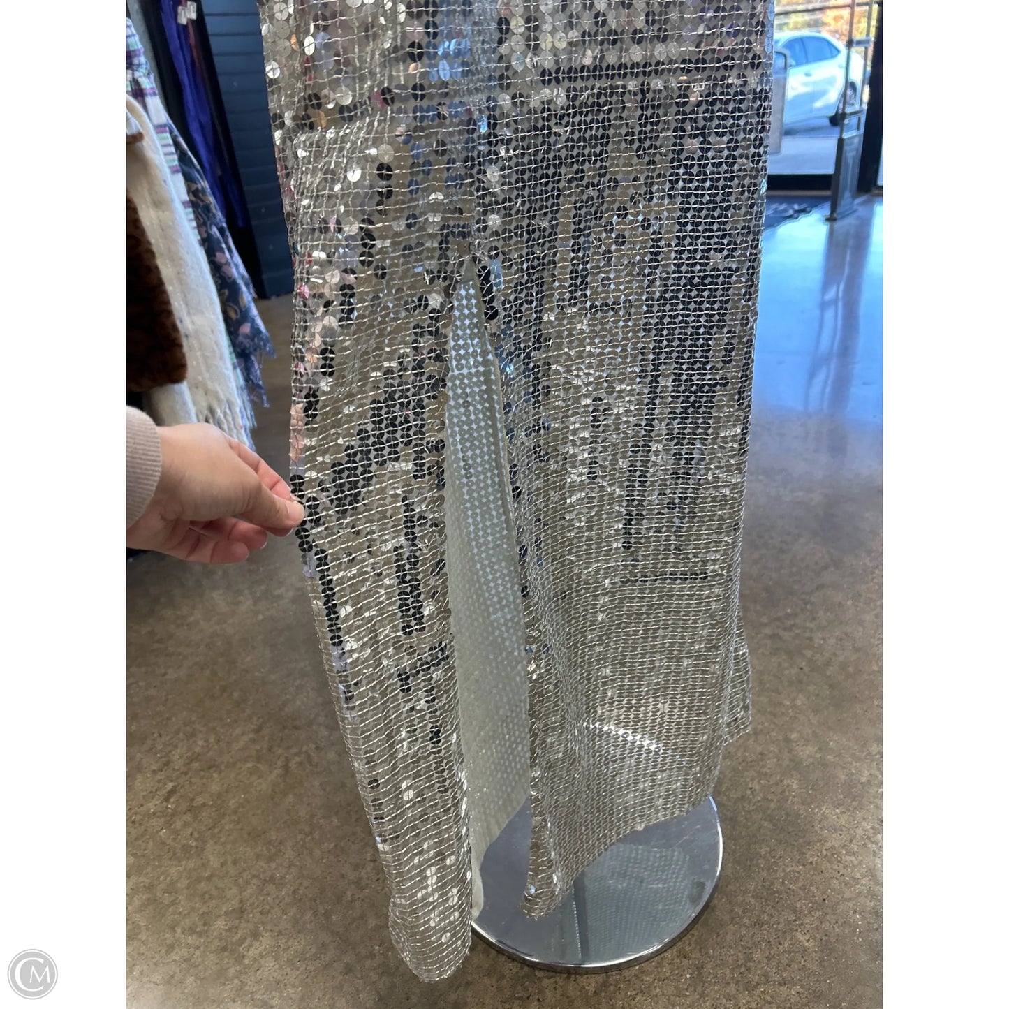 Dress Party Long By Mumu In Silver, Size: L