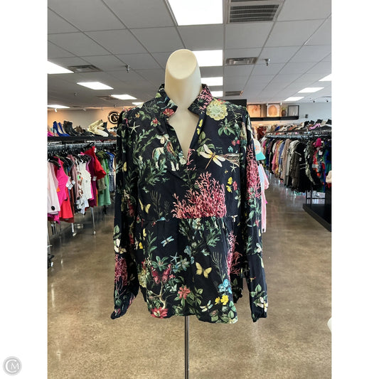Top Long Sleeve By Fate In Floral Print, Size: M