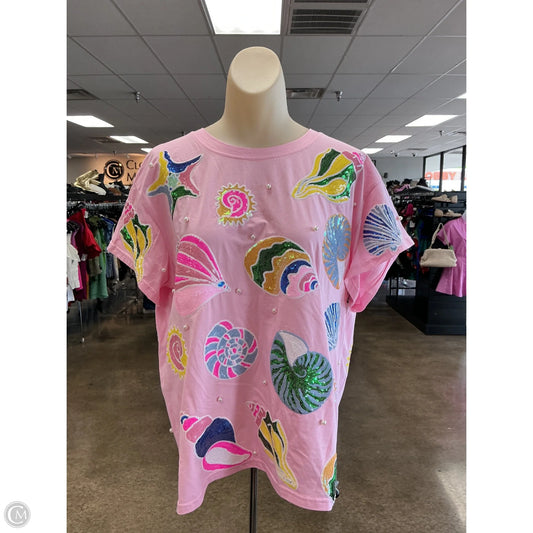 Top Short Sleeve By Cma In Pink, Size: M