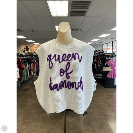 Top Sleeveless By Cma In White, Size: M