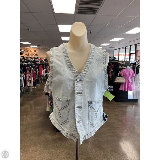 Vest Other By Clothes Mentor In Blue Denim, Size: L