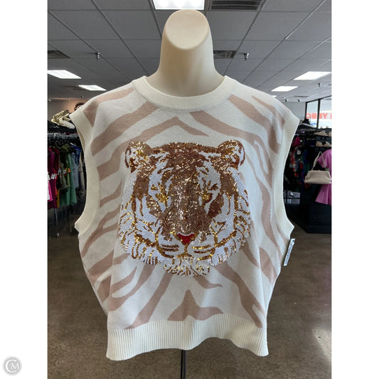 Top Sleeveless By Cma In Tan, Size: M