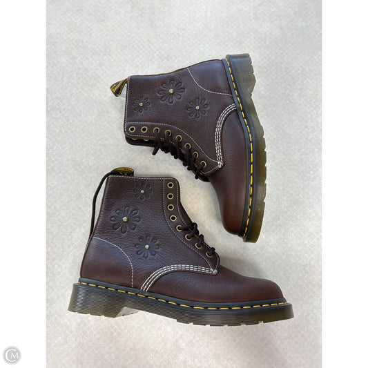 Boots Combat By Dr Martens In Brown, Size: 9