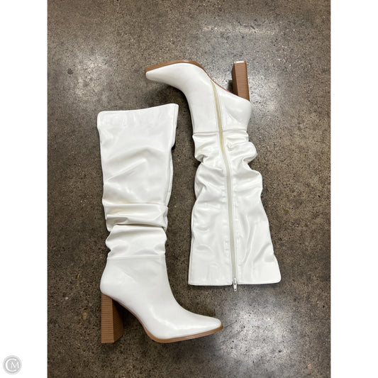 Boots Knee Heels By Lulus In White, Size: 8.5