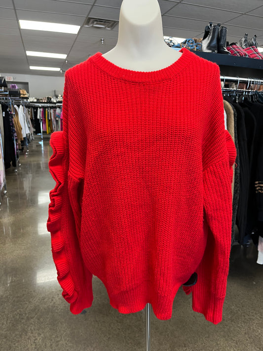 Sweater By Clothes Mentor In Red, Size: S