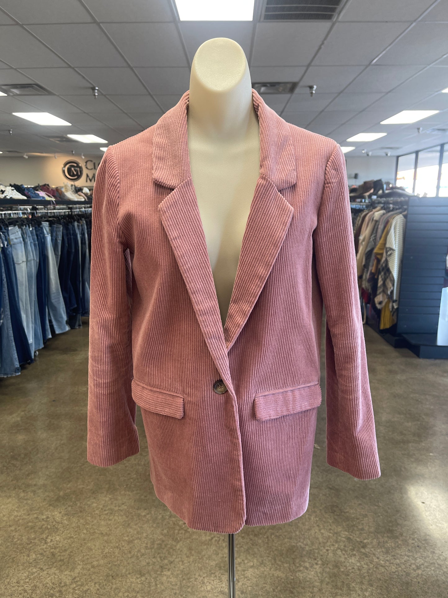 Blazer By Clothes Mentor In Pink, Size: S