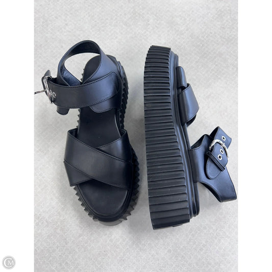 Sandals Heels Platform By Agl In Black, Size: 7.5