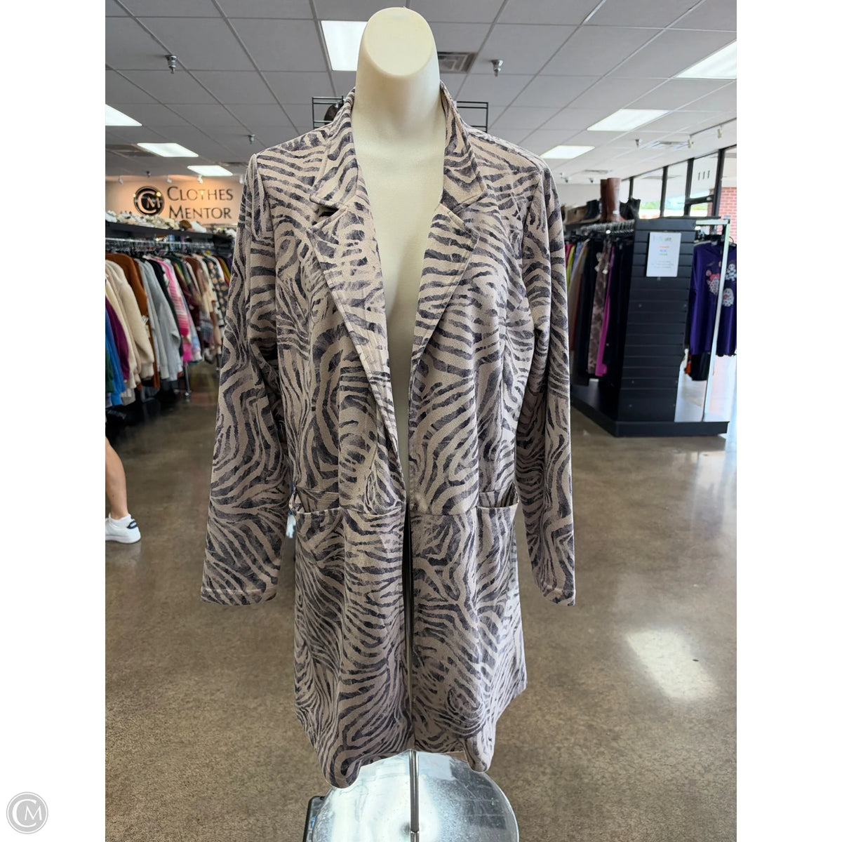 Jacket Other By Ethyl In Zebra Print, Size: M