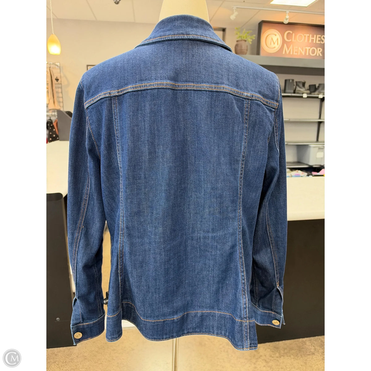 Jacket Denim By Chicos In Blue Denim, Size: M